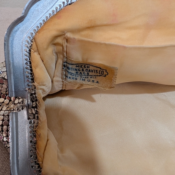 Whiting & Davis Vintage Silver Clutch - Picture 5 of 7